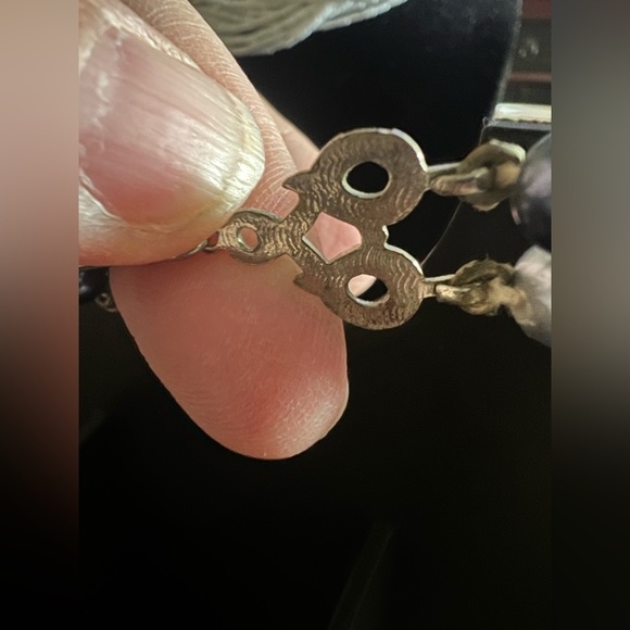 Blue double strung pearls - Picture 8 of 8